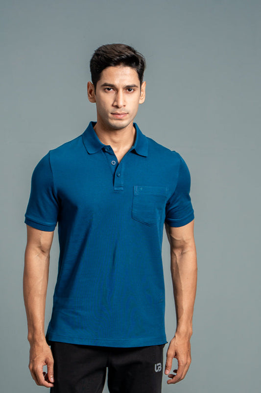 Men Expert Polo Tshirt with Pocket Blue EPD17
