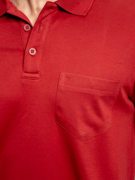 Men's Extra Long Staple Cotton Polo Burgandy