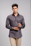 Men Stretch Cotton Slim Fit Fluid Shirts Grey FS8