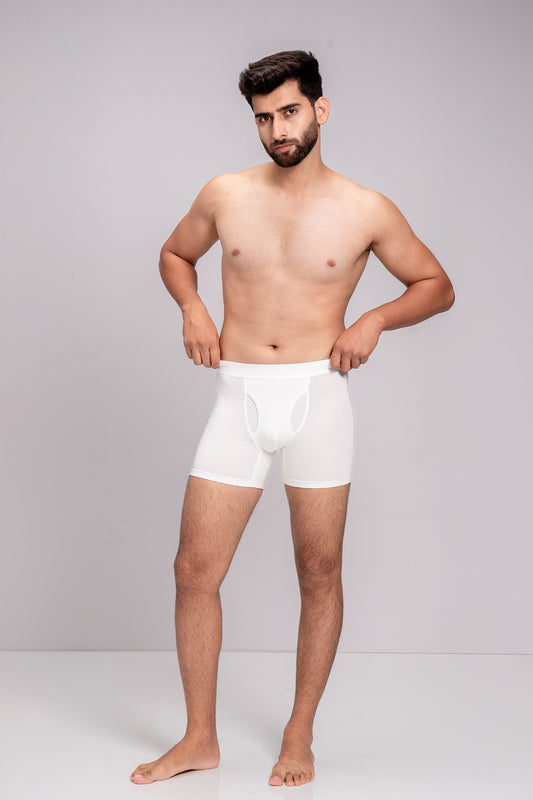 Men TENCEL™ Air Modal Fiber White Boxer Brief