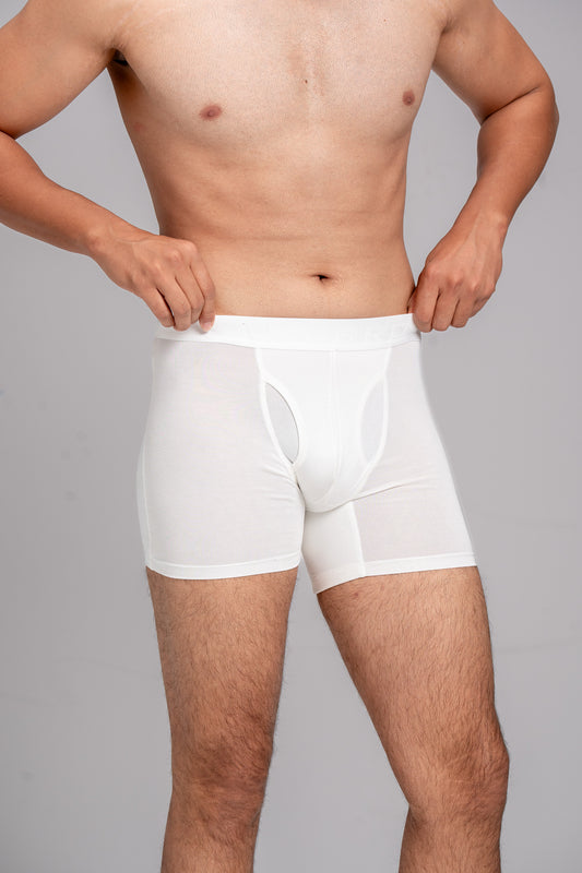 Men TENCEL™ Air Modal Fiber White Boxer Brief
