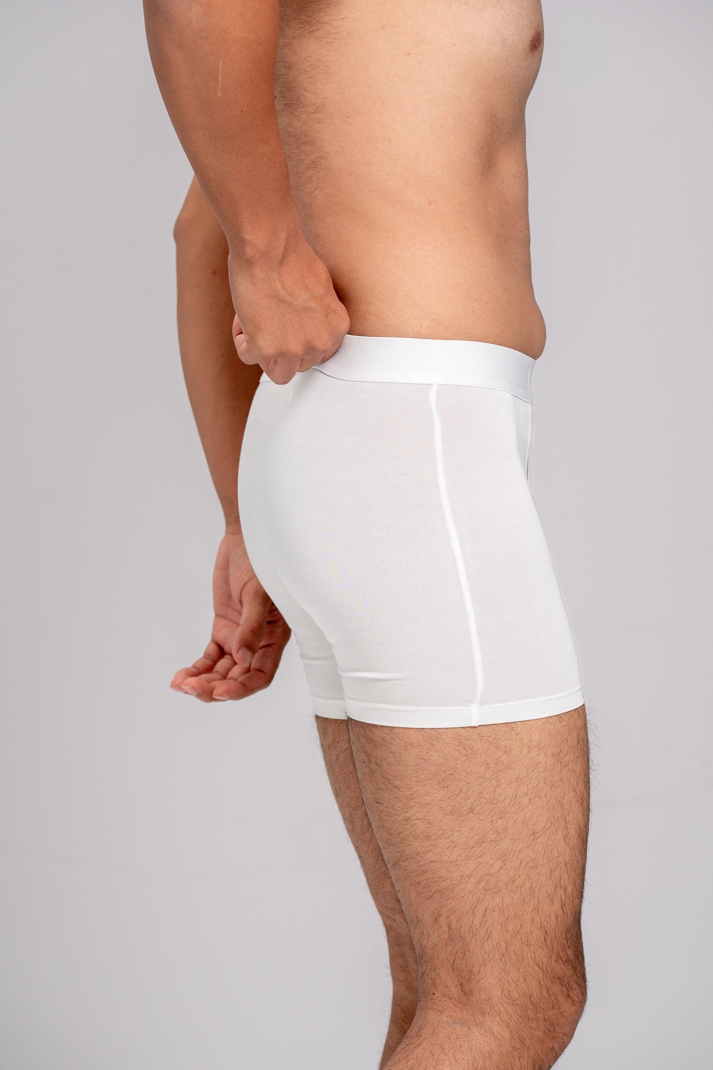 Men TENCEL™ Air Modal Fiber White Boxer Brief