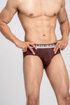 Men TENCEL™ Modal Micro Elastane Stretch Brief Coffee Brown