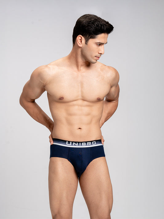 Men TENCEL™ Modal Micro Elastane Stretch Brief Navy