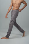 Combed Cotton Side Sew Panel Smart Fit Zipper Pocket Track Pant Dark Grey ETK5