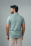 Men's Cotton Rich Pique Polo Sage Green