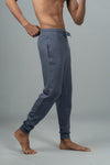 Men Combed Cotton Rich Jogger with Side Pockets Blue Melange JP5