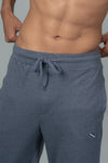 Men Combed Cotton Rich Jogger with Side Pockets Blue Melange JP5