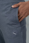 Men Combed Cotton Rich Jogger with Side Pockets Blue Melange JP5