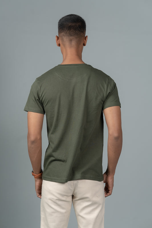 Men 100% Cotton Smart Fit Expert Tee Hunter Green ET5