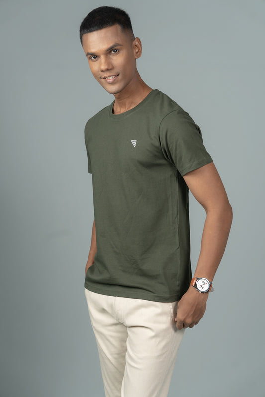 Men 100% Cotton Smart Fit Expert Tee Hunter Green ET5