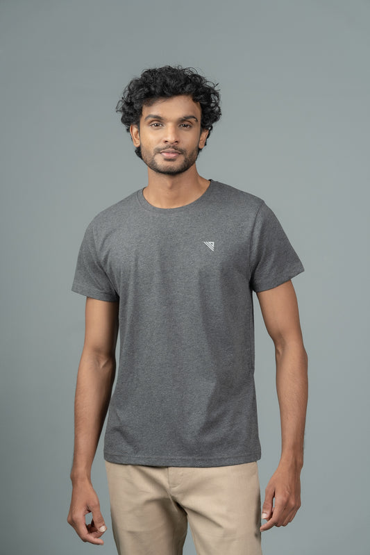 Men 100% Cotton Smart Fit Expert Tee Charcoal ET28