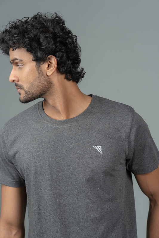 Men 100% Cotton Smart Fit Expert Tee Charcoal ET28
