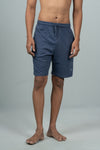 Men Combed Cotton Rich Expert Shorts Denim Blue ES10