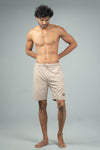 Men Combed Cotton Rich Agile Shorts Beige AGS6