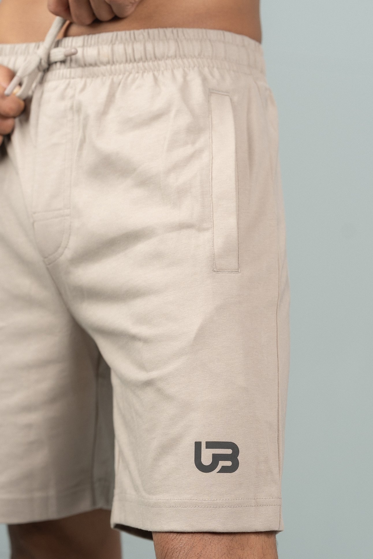 Men Combed Cotton Rich Agile Shorts Beige AGS6
