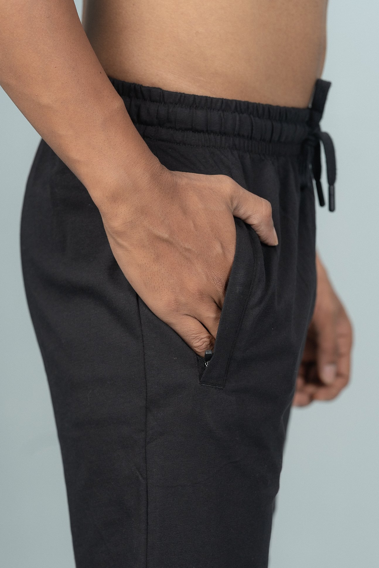Men Combed Cotton Rich Agile Shorts Black AGS3