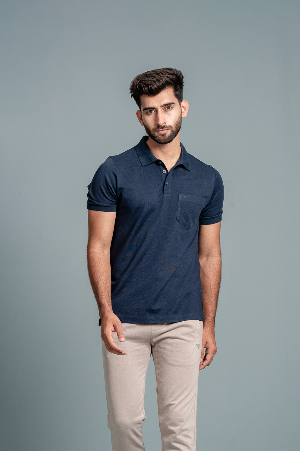 Men Expert Polo Tshirt with Pocket Navy EPD13