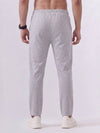 Cotton Rich Regular Fit Grey Melange Popcorn Track Pant
