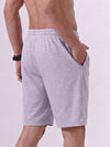 Combed Cotton Rich Grey Melange Popcorn Shorts