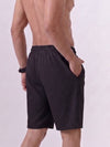 Combed Cotton Rich Black Popcorn Shorts
