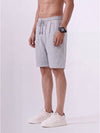 Combed Cotton Rich Grey Melange Popcorn Shorts