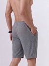 Combed Cotton Rich Charcoal Melange Popcorn Shorts