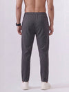 Cotton Rich Regular Fit Charcoal Melange Popcorn Track Pant