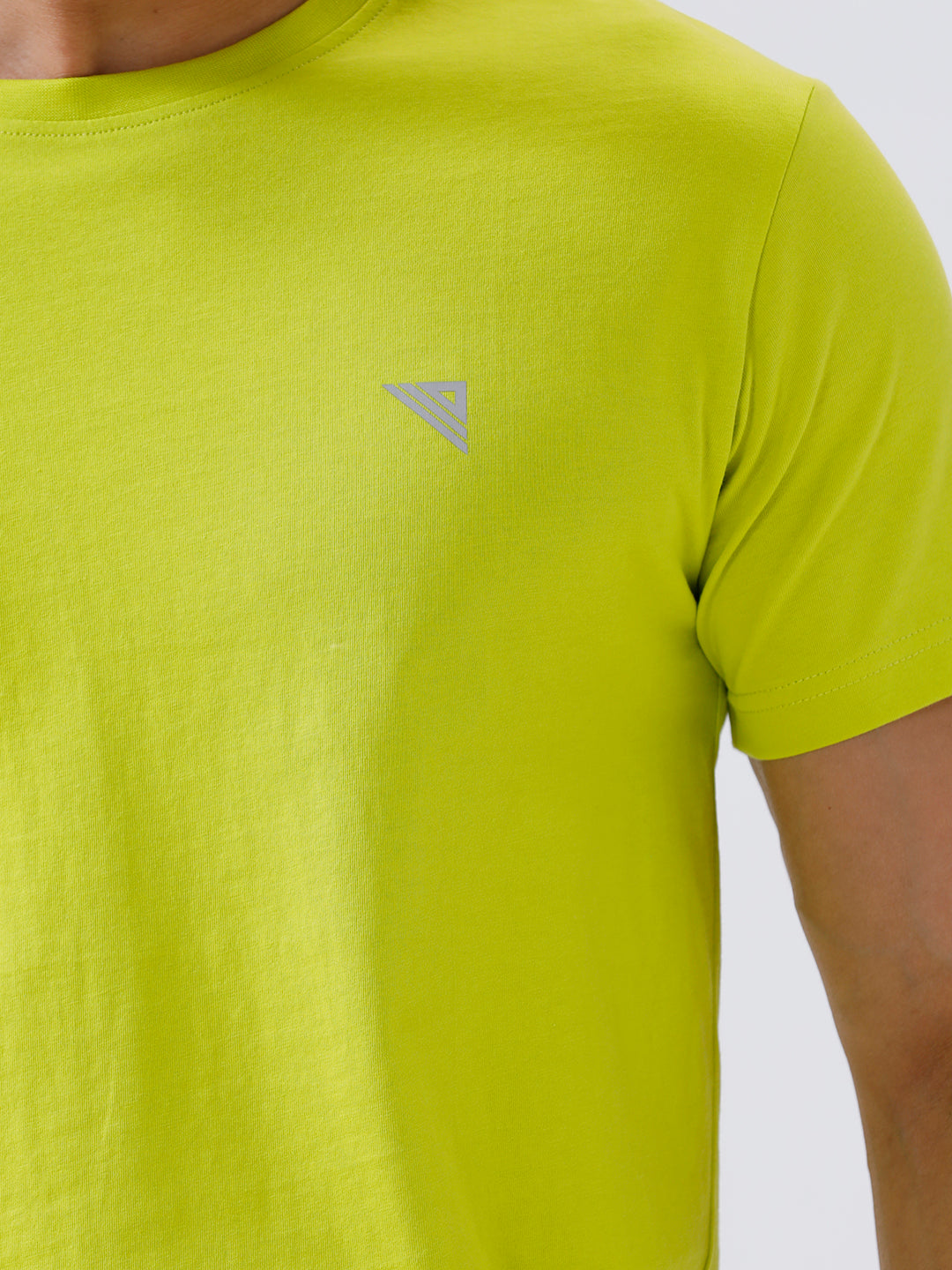 Men's 100% Cotton Crew Neck Tee Lime Green