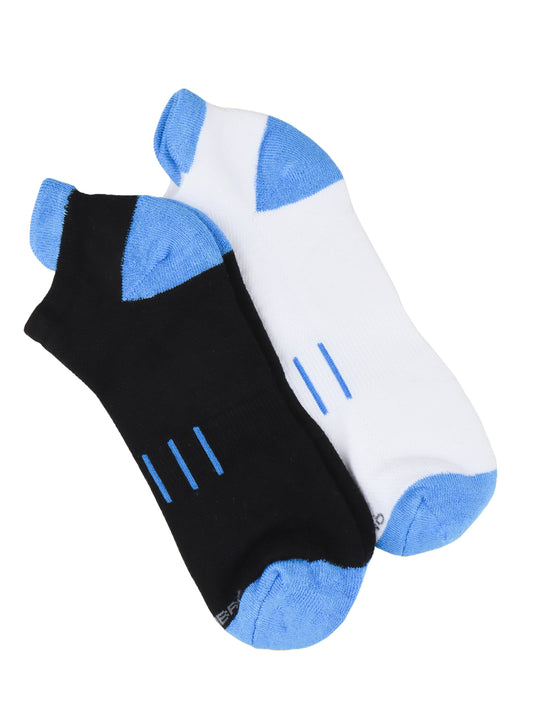 Bamboo Sports Low Show Socks Black & White SLD1