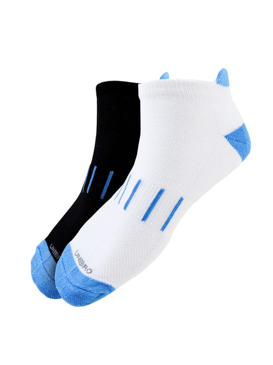 Bamboo Sports Low Show Socks Black & White SLD1
