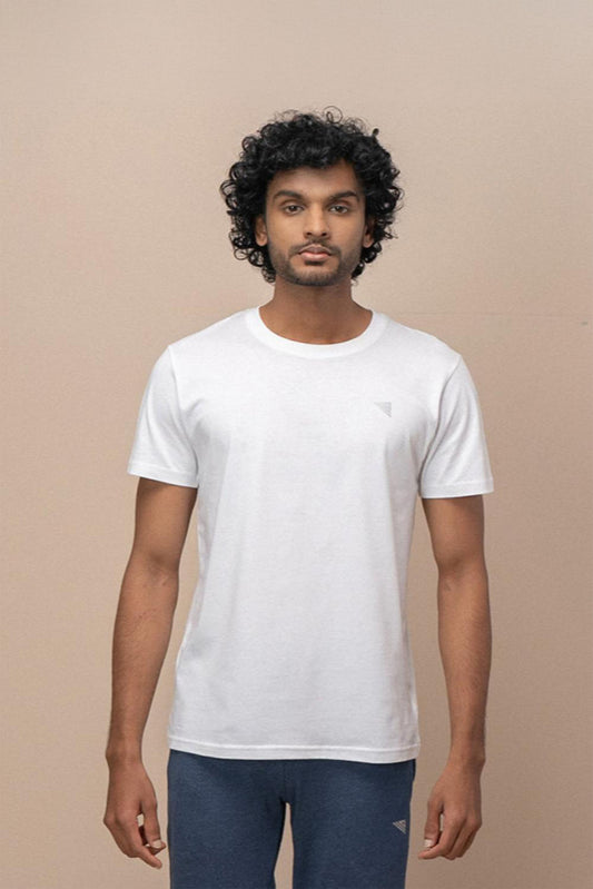 Men 100% Cotton Smart Fit Expert Tee White ET13