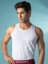 Men TENCEL™ Modal Fiber White Vest RN